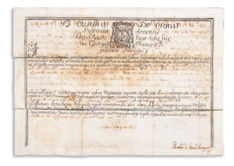 Ereklyeigazolás 1733 Massa Marittima 