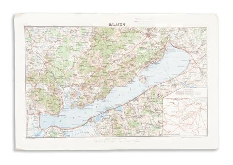 Balaton térkép  Budapest, 1936, Balatoni Int. Bizottság - M. kir. Állami Térképészet 