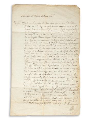 Váczy Imre esztergomi érseki uradalmi tiszttartó levele 1849  