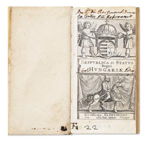 Respublica et status regni Hungariae   [Leyden], 1634. Ex officina Elzeviriana. 