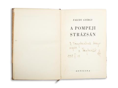 Faludy György: Pompeji strázsán  Budapest, 1938. Officina ny. 