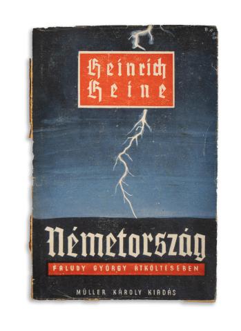 Heine, Heinrich: Németország. Faludy György átköltésében.  Budapest, 1945. Müller Károly kidása [Légrády Testvérek ny.] 