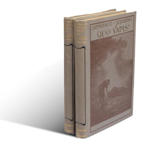Sienkiewicz, Henrik: Quo Vadis? Történeti regény Nero császár korából. 1-2. kötet.  Budapest, 1903. A fordító kiadása. [Stephaneum] 