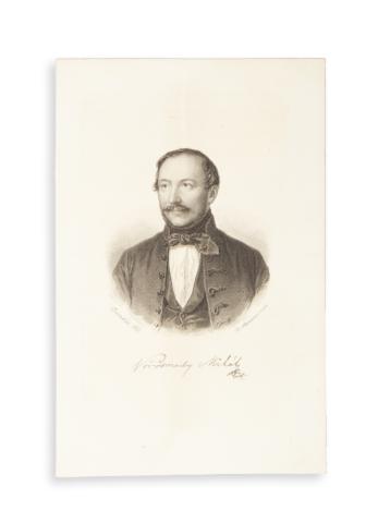 Barabás Miklós - Axmann, Josef : Vörösmarty Mihály. Acélmetszet.  [Pesten, 1857, Reiffenstein és Rösch Bécsben] 