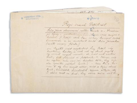 Szűcs János Petőfi dunavecsei tartózkodásáról a Vasárnapi Ujság szerkesztőségéhez írt autográf levele   Kőrös, 1866. május 1. 