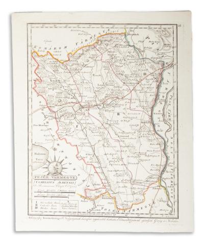 Fejér vármegye. Comitatus Albensis. Per Beniaminum Chiapó. Ord. Geom. - Reduxit M. Votésky - H. Benedicti sc.  Wien, 1802-1811. Görög Demeter és Márton József ny. 