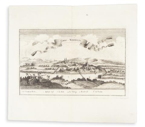 Nagyvárad látképe. Gros-Wardein  Augspurg, 1687, Jacob Koppmayer 