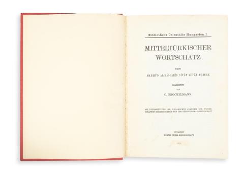 Brockelmann, C[arl] : Mitteltürkischer Wortschatz nach Mahmud al-Kasgaris Divan lugat at-Turk.    