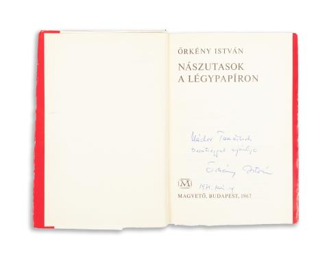 Örkény István: Nászutasok a légypapíron  Budapest, 1967, Magvető [Kossuth ny.] 