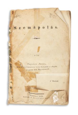 Vajnócz János: Szemápolás.  a Tek. Orv. Kar. engedelmével a bud.pesti kir. egyetemében.   Pesten, 1832. Esztergami k. Beimel Jósef bet. 