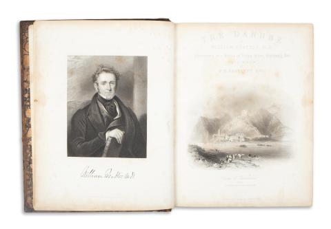 Beattie, William, M.D.: The Danube: Its History, Scenery, and Topography. Splendidly illustrated, from sketches taken on the spot, by Abresch, and drawn by W. H. Bartlett.  London, [1844.] Virtue & Co.,  