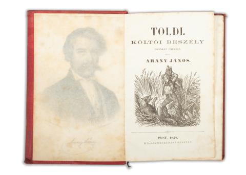 Arany János: Toldi. Költői beszély tizenkét énekben. Írta --  Pest, 1858, Heckenast Gusztáv [1859, Landerer és Heckenast] 