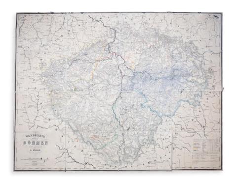 Holle, Leinhert: [Csehország térképe.] Wandkarte vom Königreich Böhmen gezeichnet gravirt u. gedruckt von L. Holle.  Wolfenbüttel, é.n. Verlag d. Holle'schen Buch-Kunst und Musikalischen Handlung 