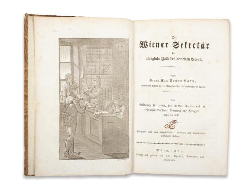 Riedel, Franz Emanuel: Der Wiener Sekretär für alltägliche Fälle des gemeinen Lebens.  Wien, 1820, Carl Gerold 
