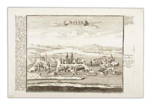 Szigetvár rézmetszetű látképe: Bodenehr, Gabriel: Sigeth  [Augsburg, 1720.] A[ugusta] V[indelicorum]. 