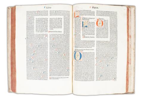 Biblia latina. Liber Psalmorum – Liber Iesu filii Sirach (Ecclesiasticus).  Venedig [Venice], 1481. VII. 31. [pro Johann Herbort] Johann von Köln, Johannes de Colonia, Nicolaus Jenson et Socii.. 