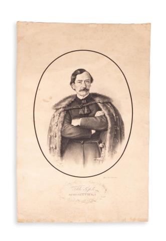Teleki László gróf portréja  Pesten, 1861, Rohn Alajos 