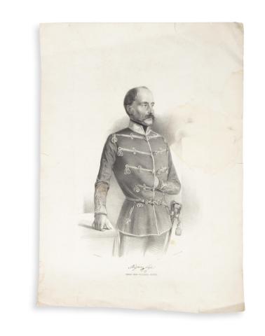 Mészáros Lázár állóalakos portré  Wien, 1848, J. Rauch 
