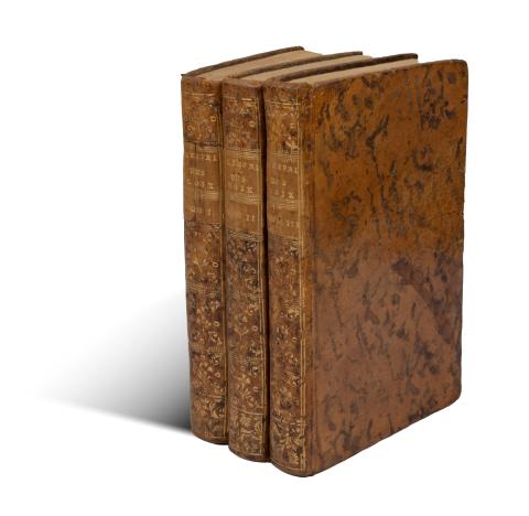 Montesquieu, Charles de Secondat: De l’esprit des loix. Ou du rapport que les loix doivent avoir avec la constitution de chaque gouvernement, les moeurs, le climat, la religion, le commerce, &c. Nouvelle edition. Revüe & corrigée, avec des changemens considérables données par l’Auteur.  Geneva, 1749. Chez Barrillot et Fils 