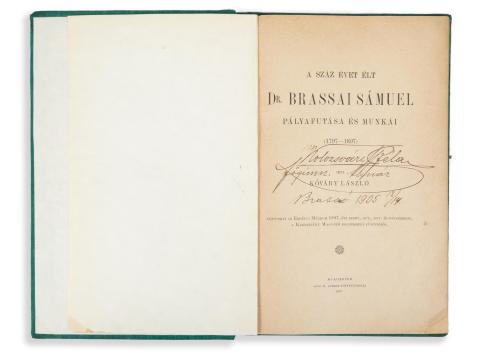 Kőváry László :  A száz évet élt Dr. Brassai Sámuel pályafutása és munkái. (1797-1897)   Kolzsvár, 1897, Ajtai K. Albert 