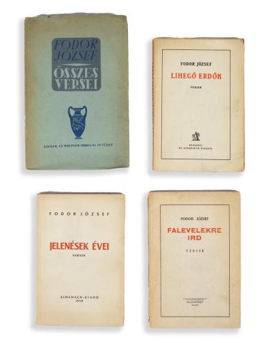 Fodor József: Fodor József verseskötetei Féja Géza gyűjteményéből [konvolut]   