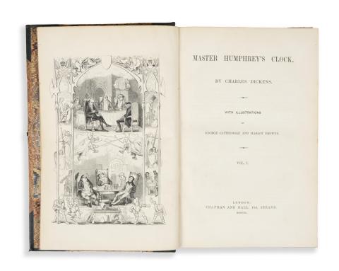 Dickens, Charles: Master Humphrey's Clock.  With illustrations by George Cattermole and Hablot Browne. I-III. [Két kötetben]  London, 1840-41. Chapman and Hall. 