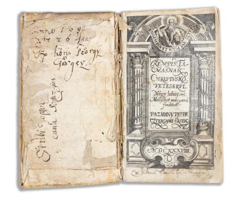 Pázmány Péter: Kempis Tamasnak Christus követeserül négy könyvei, mellyeket magyarrá forditott ..  Bécs, 1638. 
