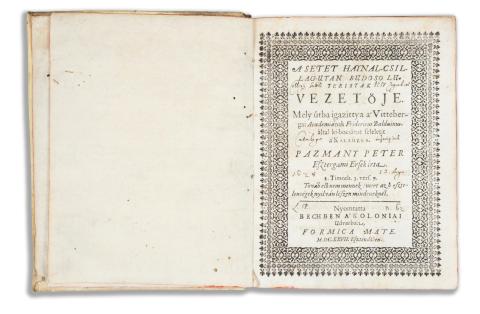 Pázmány Péter: A setet haynal-csillag-utan budoso luteristak vezetője. Mely útba igazíttya a’ Vittebergai Academiának Fridericus Balduinus-által ki-bocsátot feleletit a’ Kalaúzra.  Bechben, 1627. Formica Mate 