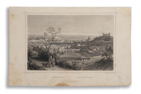 Pozsony látképe: Hunfalvy, [János] Johann - Rohbock, Ludwig:  Pozsony. Pressburg   