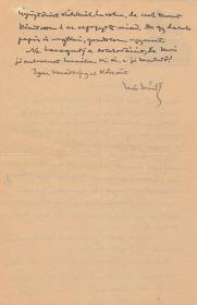 Kós Károly (1883-1977) építész, író, grafikus autográf levele "Kedves jó Barátom!" megszólítással.