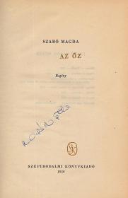 Szabó Magda: Az őz. Regény. 1959 (Bp.) Szépirodalmi