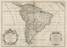 Jaillot, Alexis-Hubert: Amerique Meridionale divisée en ses Principales Parties... 1719 Párizs